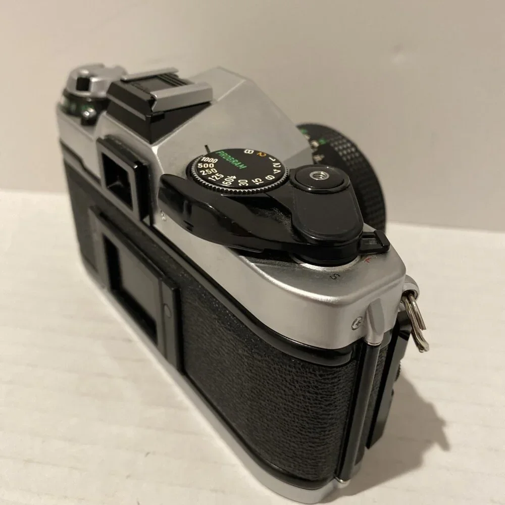 Canon Silver and Black Film Camera Kit with Lenses and Flash